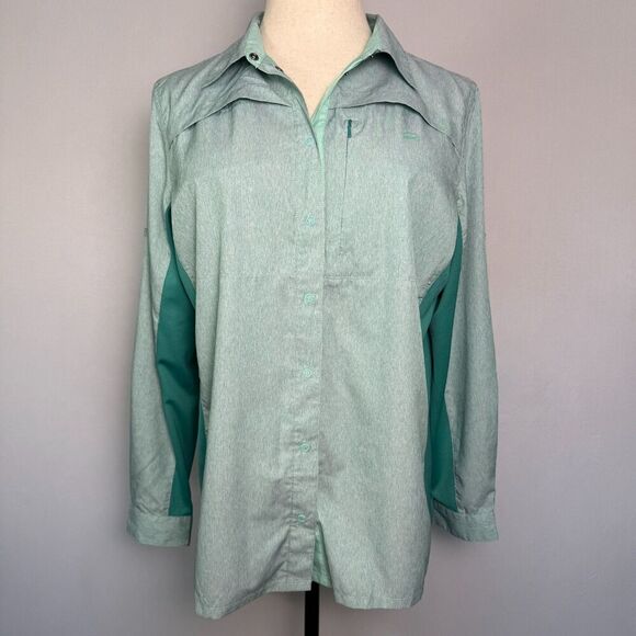 Cabela's XPG Long Sleeve Shirt, Women's Sz L, Green & White, Fishing, Outdoors - Picture 2 of 13